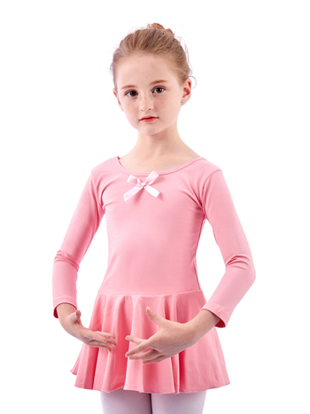 Két darabos balettkészlet lányoknak: osztott tutu szoknya és hosszú ujjú body, pamut 93,2%, koreai stílus, 3-8 éveseknek, 2025 őszi megjelenés