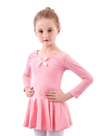 Két darabos balettkészlet lányoknak: osztott tutu szoknya és hosszú ujjú body, pamut 93,2%, koreai stílus, 3-8 éveseknek, 2025 őszi megjelenés