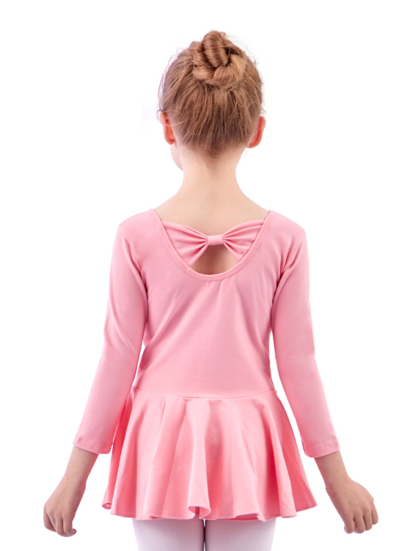 Két darabos balettkészlet lányoknak: osztott tutu szoknya és hosszú ujjú body, pamut 93,2%, koreai stílus, 3-8 éveseknek, 2025 őszi megjelenés