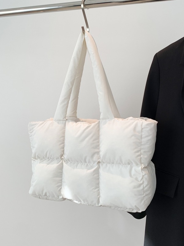 Nylonová tote taška so zipsom, podšívka z polyesteru, vodorovný štvorcový tvar, vnútorná kapsa na zips