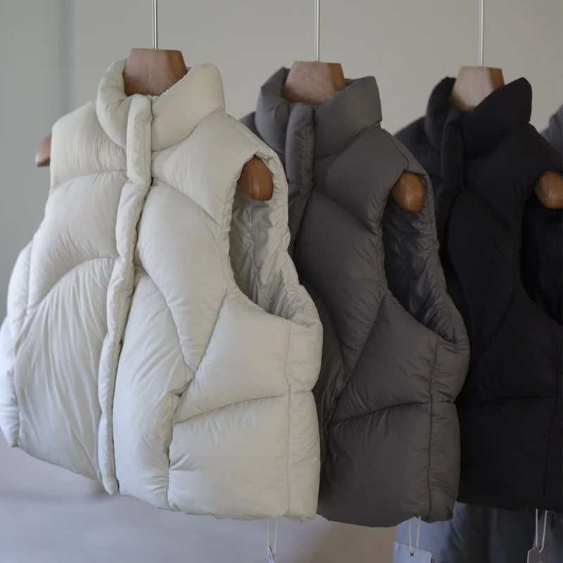 Vesta pentru copii din puf de rață, fără mâneci, pentru iarnă, croială lejeră, fermoar frontal, 95% puf, pentru copii 3–8 ani