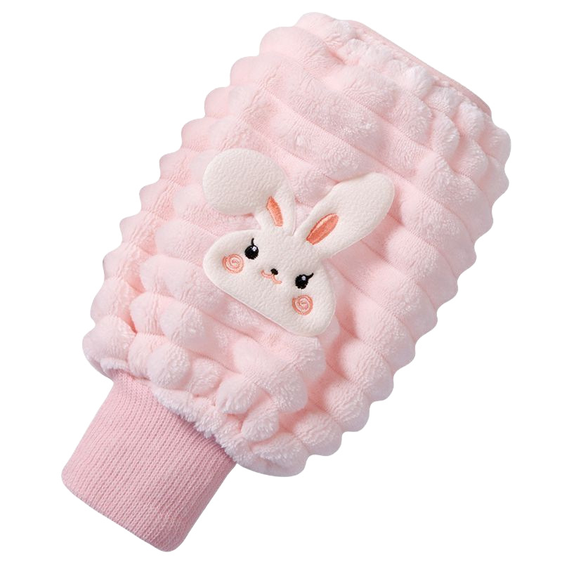 Vaikų rankovių apsaugos – šilta velveto, animacinio triušio dizainas, visiems metų laikams, siūtas poliesteris