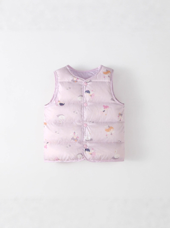 Vestă pentru copii cu puf de rață, 1–3 ani, stil coreean, model desen animat