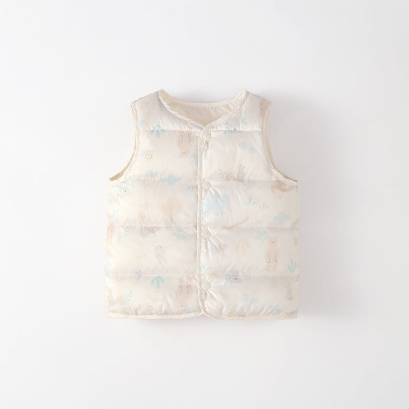 Vestă pentru copii cu puf de rață, 1–3 ani, stil coreean, model desen animat
