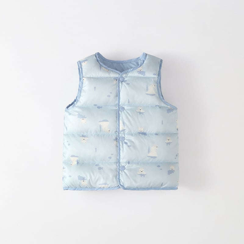 Vestă pentru copii cu puf de rață, 1–3 ani, stil coreean, model desen animat