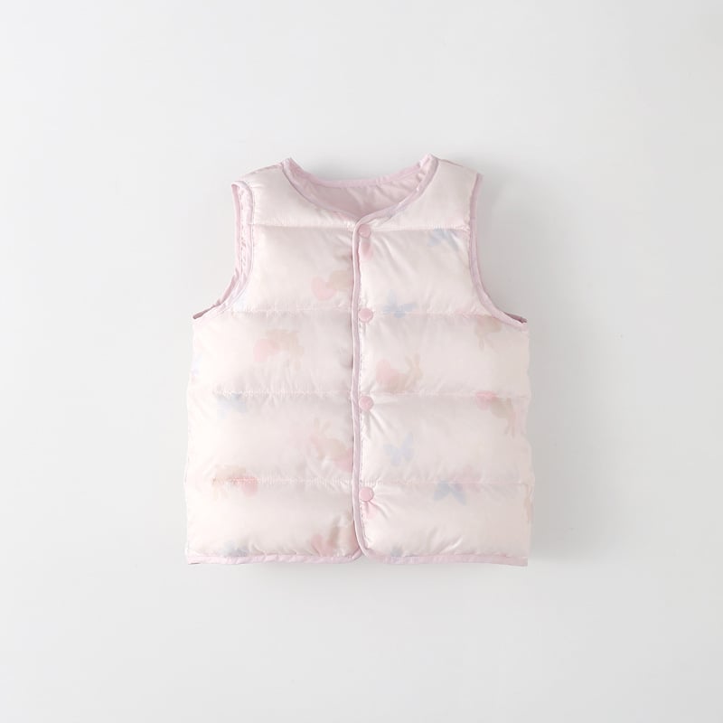 Vestă pentru copii cu puf de rață, 1–3 ani, stil coreean, model desen animat