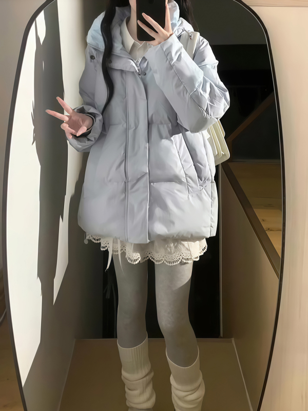 Ženska kratka jakna s punilom od perja i pamuka, 2025 novi model, korejski stil, za sitniju figuru, zimska debela jakna.