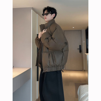 Ανδρικό χειμερινό μπουφάν, περιεκτικότητα σε πούπουλο 30–35%, γέμισμα: λευκό πάπιας πούπουλο, παχύ, αναστροφικό, φερμουάρ