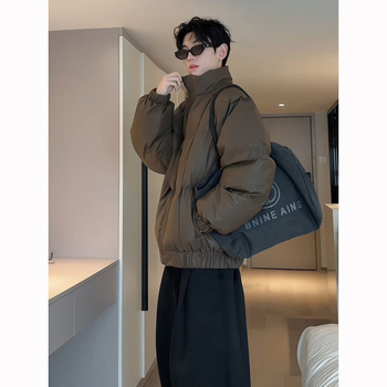 Ανδρικό χειμερινό μπουφάν, περιεκτικότητα σε πούπουλο 30–35%, γέμισμα: λευκό πάπιας πούπουλο, παχύ, αναστροφικό, φερμουάρ