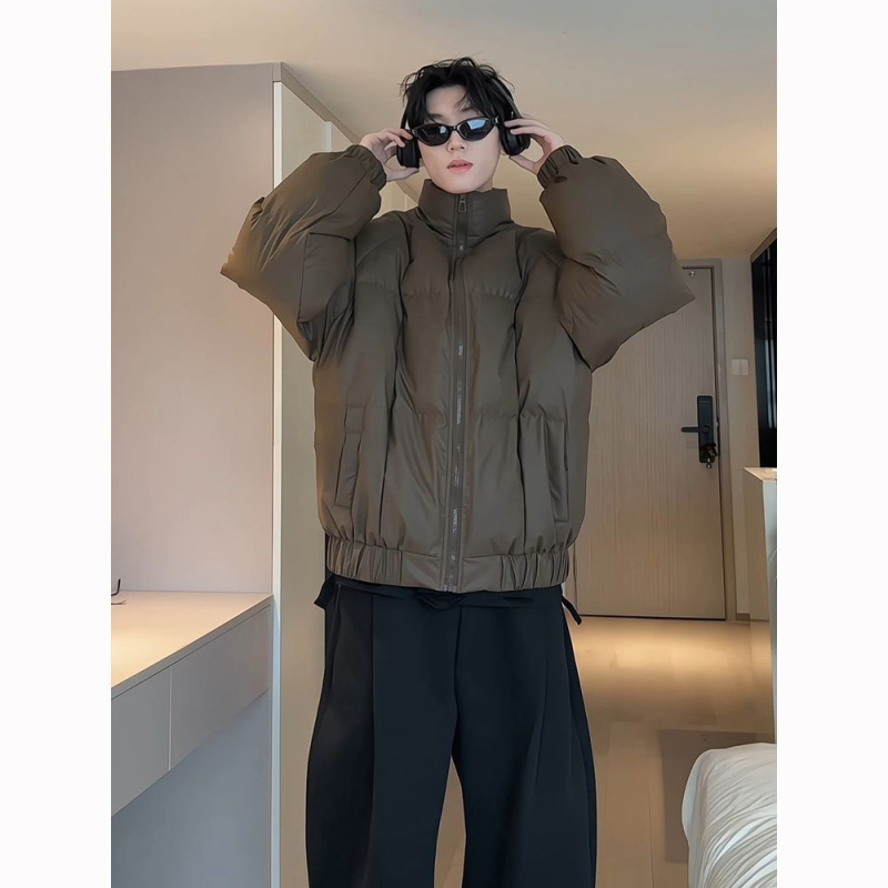 Ανδρικό χειμερινό μπουφάν, περιεκτικότητα σε πούπουλο 30–35%, γέμισμα: λευκό πάπιας πούπουλο, παχύ, αναστροφικό, φερμουάρ