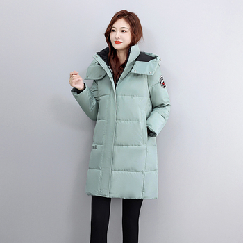 Ženska jakna s perjem od bijele patke, zimska 2025, uski kroj, srednja duljina, topla