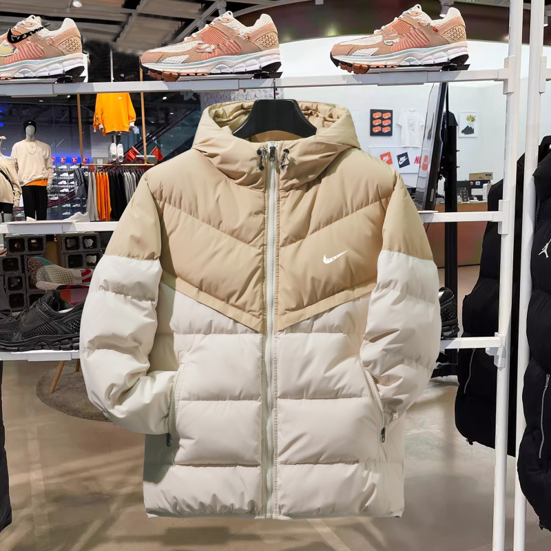 Muška zimska jakna s kapuljačom, guščje perje, 200–250 g punjenja, zaštita od hladnoće -20°C do -5°C, zatvarač
