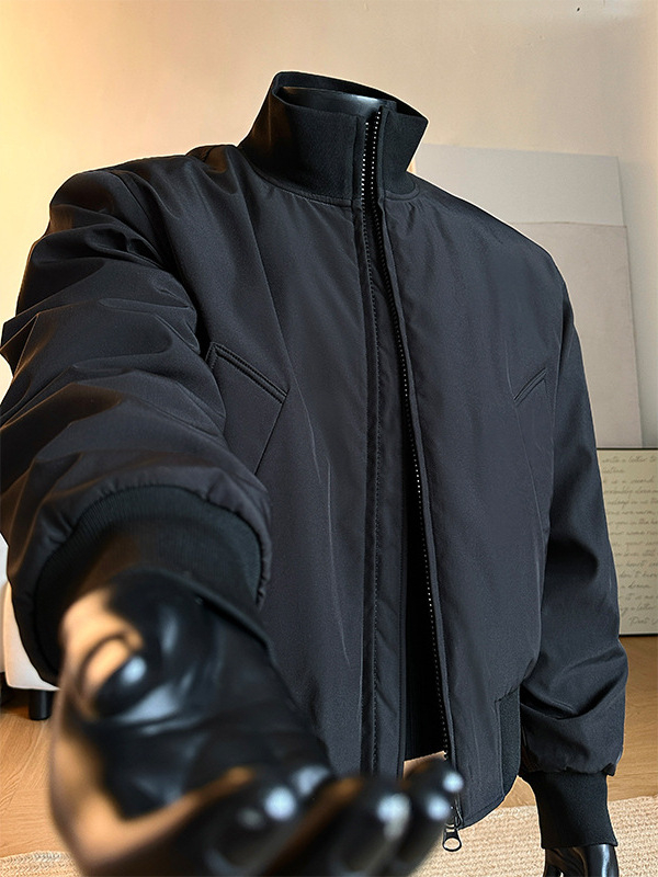 90 bijela patka perjasta jakna, pilotski stil, kratki kroj, zima 2025, muški