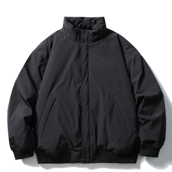 Unisex jakna s punom od patke, zatvarač na zip, stojeći ovratnik, širok kroj
