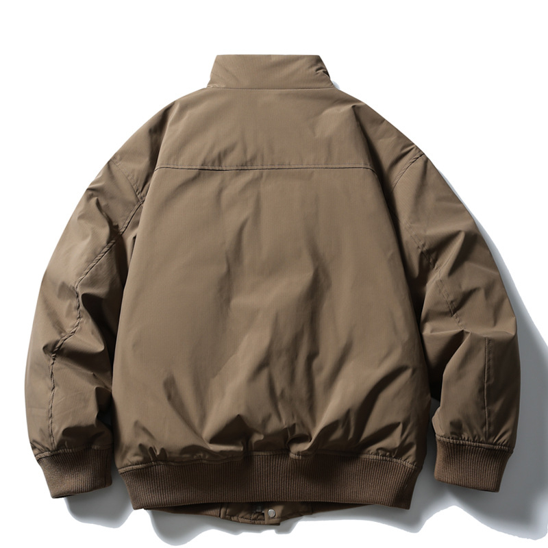 Unisex jakna s punom od patke, zatvarač na zip, stojeći ovratnik, širok kroj