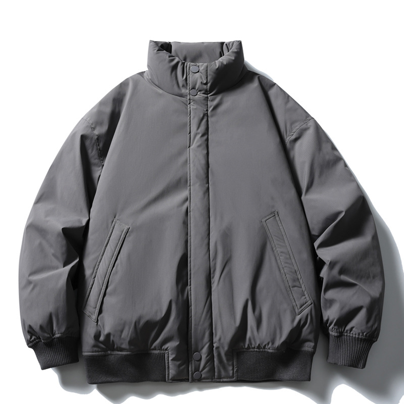 Unisex jakna s punom od patke, zatvarač na zip, stojeći ovratnik, širok kroj