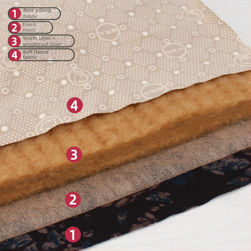 Kamelės plaukų kailio švarko su medvilnės užpildais, fleece pamušalas, vidutinio ilgio, spalvų blokų raštas, elegantiškas retro stilius