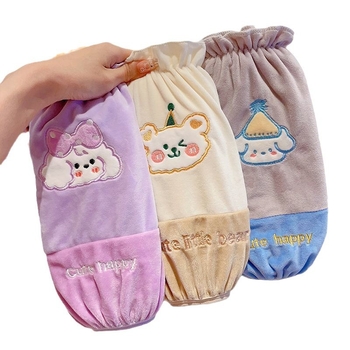 Vaikų rankų apsaugos nuo pūkuotos striukės – karikatūros raštas, anti nešvarumams, reljefinė medžiaga, 3–13 metų, žiema–pavasaris–ruduo