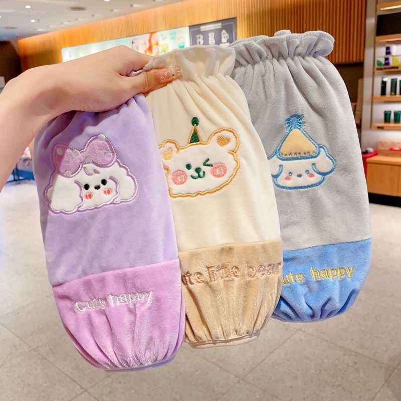 Vaikų rankų apsaugos nuo pūkuotos striukės – karikatūros raštas, anti nešvarumams, reljefinė medžiaga, 3–13 metų, žiema–pavasaris–ruduo