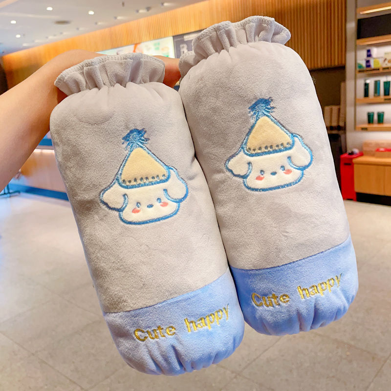 Vaikų rankų apsaugos nuo pūkuotos striukės – karikatūros raštas, anti nešvarumams, reljefinė medžiaga, 3–13 metų, žiema–pavasaris–ruduo