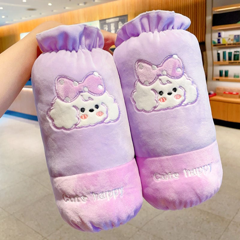 Vaikų rankų apsaugos nuo pūkuotos striukės – karikatūros raštas, anti nešvarumams, reljefinė medžiaga, 3–13 metų, žiema–pavasaris–ruduo