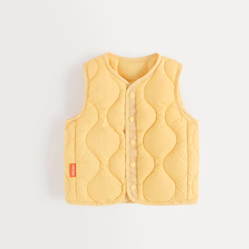 Vestă de copii cu puf de rață, 90% umplutură, stil coreean, fără mâneci, croială scurtă drept, căptușeală din nylon, pentru copii 3–8 ani