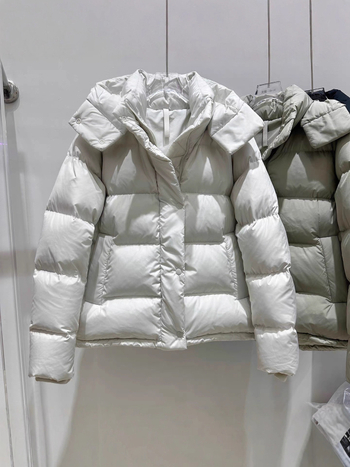 Geacă de puf pentru femei, cu glugă, groasă, umplutură din puf de rață alb, 86–90%, exterior poliester