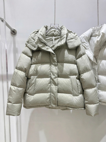 Geacă de puf pentru femei, cu glugă, groasă, umplutură din puf de rață alb, 86–90%, exterior poliester