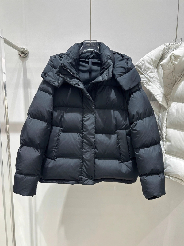 Geacă de puf pentru femei, cu glugă, groasă, umplutură din puf de rață alb, 86–90%, exterior poliester