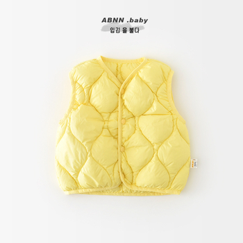 Vesta pentru copii din puf de iarnă, pentru 1–3 ani, umplutură din puf, conținut de puf 81–85%, țesătură poliester, căptușeală poliester 100%