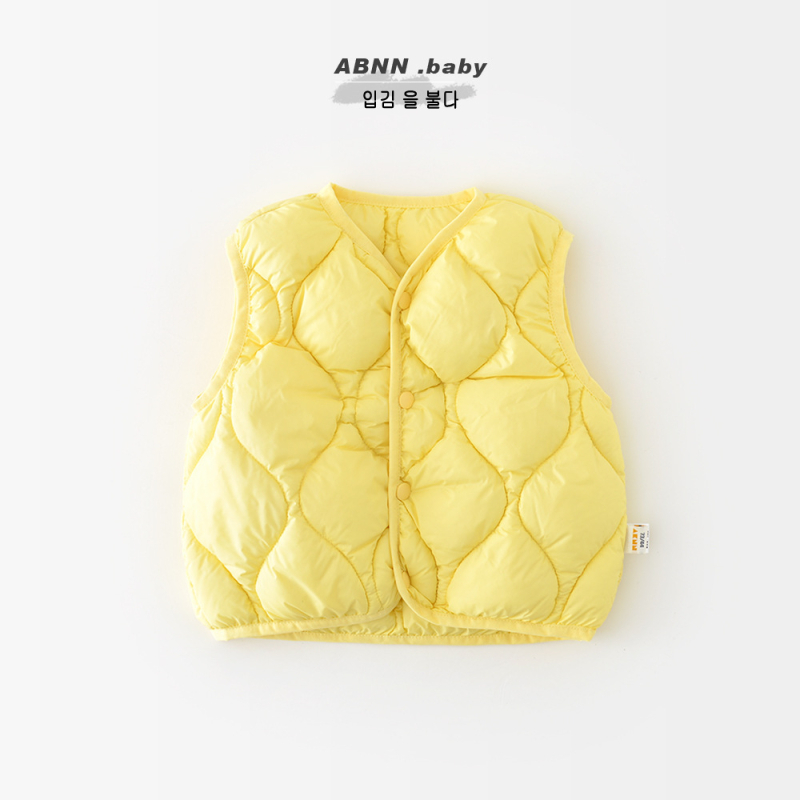 Vesta pentru copii din puf de iarnă, pentru 1–3 ani, umplutură din puf, conținut de puf 81–85%, țesătură poliester, căptușeală poliester 100%
