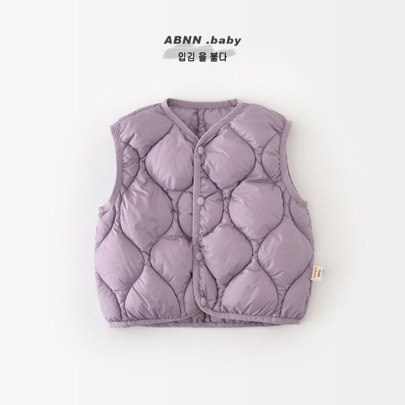 Vesta pentru copii din puf de iarnă, pentru 1–3 ani, umplutură din puf, conținut de puf 81–85%, țesătură poliester, căptușeală poliester 100%