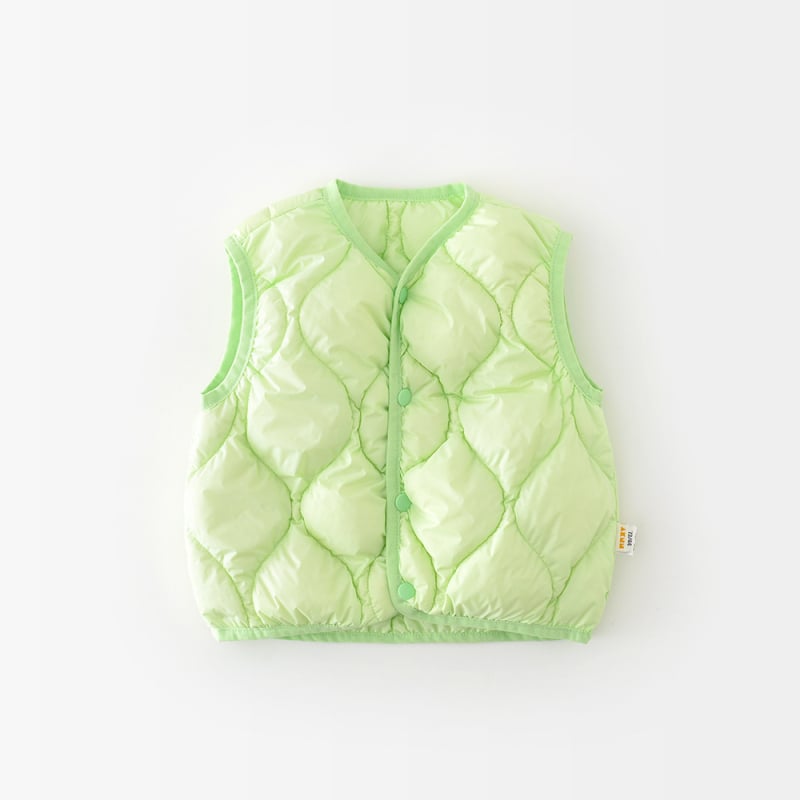 Vesta pentru copii din puf de iarnă, pentru 1–3 ani, umplutură din puf, conținut de puf 81–85%, țesătură poliester, căptușeală poliester 100%