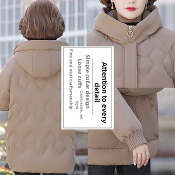 Palton de iarnă cu umplutură de bumbac, căptușit cu fleece, glugă, fermoar, lungime medie (50–65 cm), țesătură din poliester (>95%)