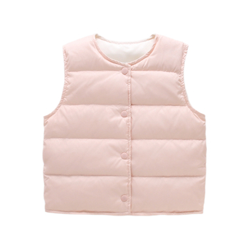 Vesta pentru copii cu puf de rață, 86–90% conținut de puf, pentru 1–3 ani, exterior și căptușeală din poliester