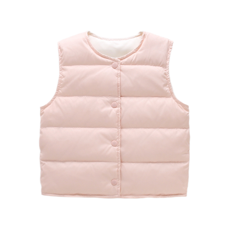 Vesta pentru copii cu puf de rață, 86–90% conținut de puf, pentru 1–3 ani, exterior și căptușeală din poliester