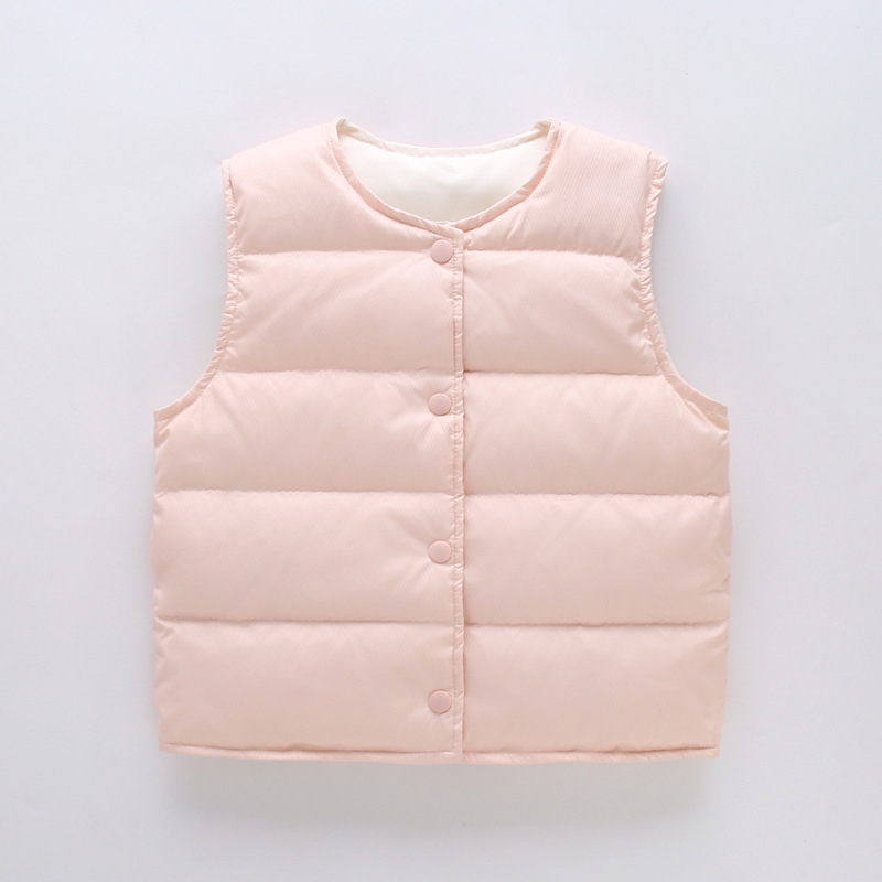 Vesta pentru copii cu puf de rață, 86–90% conținut de puf, pentru 1–3 ani, exterior și căptușeală din poliester