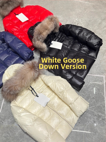 Jachetă de iarnă pentru copii, stil korean, cu glugă detașabilă, umplutură din puf de gâscă alb, 91–94% puf, croială scurtă, lejeră