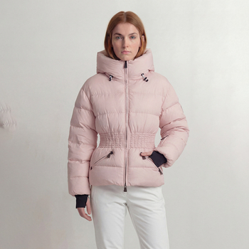 Ženska puffer jakna s kapuljom, punjenje 201-300 g, udjel perja 96-99%, poliesterska tkanina, ležerni kroj, zima 2025