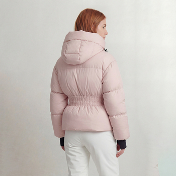 Ženska puffer jakna s kapuljom, punjenje 201-300 g, udjel perja 96-99%, poliesterska tkanina, ležerni kroj, zima 2025