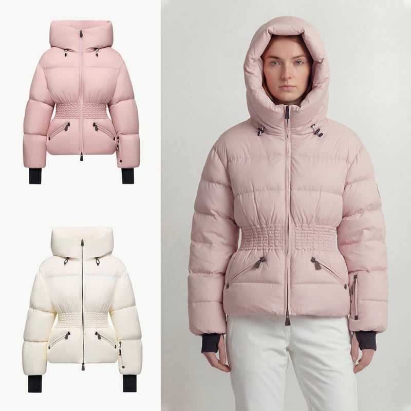 Ženska puffer jakna s kapuljom, punjenje 201-300 g, udjel perja 96-99%, poliesterska tkanina, ležerni kroj, zima 2025