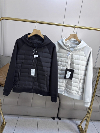 Férfi téli kapucni nélküli tolldzseki, tolltöltet 46-50%, külső poliészter, bélés poliészter, -20°C-tól -5°C-ig terjedő hidegállóság