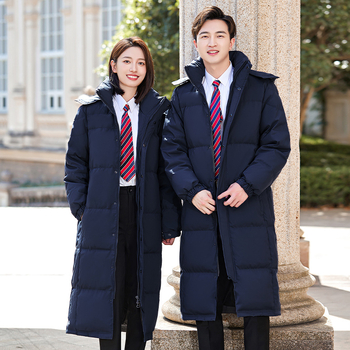 Geacă damă din puf cu guler înalt, fermoar, lungă, 81–85% puf de rață alb, umplere 101–200 g