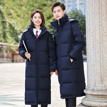 Geacă damă din puf cu guler înalt, fermoar, lungă, 81–85% puf de rață alb, umplere 101–200 g