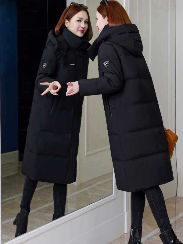 Ženska jakna s perjem od patke, srednje duga, zima 2025, elegantan gradski stil, topla