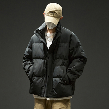 Geacă de puf pentru bărbați, cu guler înalt, umplutură din puf de gâscă alb, 550 fill, fermoar