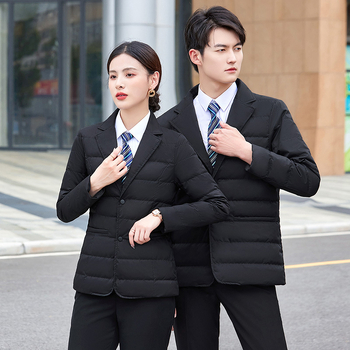 Jachetă de iarnă din puf de rață alb, lungime medie, croială Slim, umplutură puf de rață alb, cașmir 86–90%