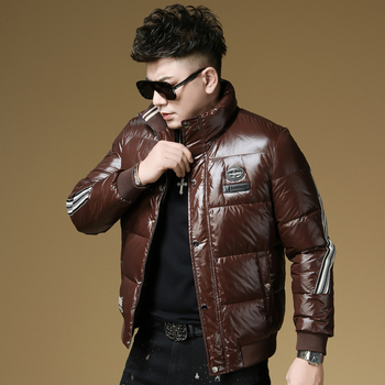 Jachetă de puf pentru bărbați, puf de rață alb 91–95% conținut, rezistent la vânt, -20°C până la -5°C, croială scurtă