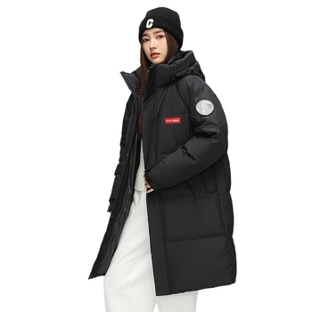 Geacă de iarnă pentru bărbați cu glugă, lungime medie, umplutură din puf de rață alb 50%, putere de umplere 600, căptușeală din poliester