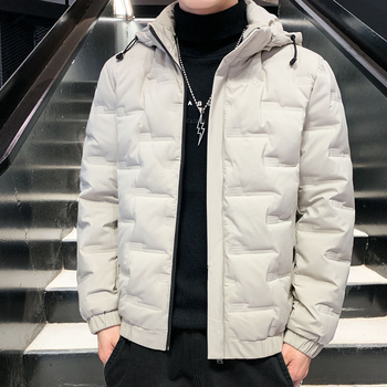 Geacă de iarnă pentru bărbați, cu glugă, lungime extra, 100% puf de gâscă alb, 550 umplere, protecție la frig -5°C până la 0°C